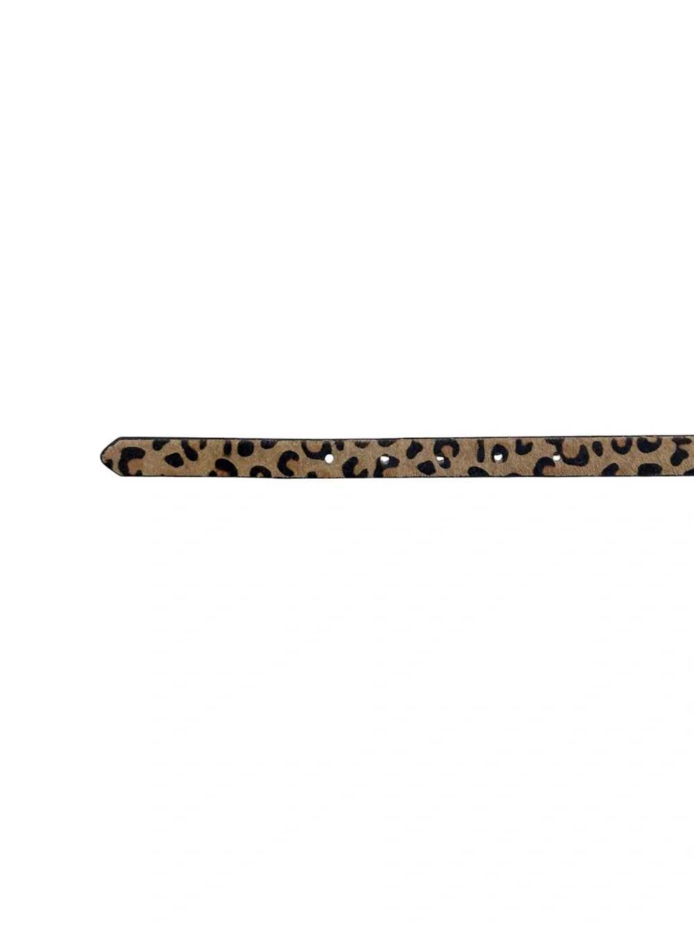 Unbranded Leopard Print leather fur Belt Gold rectangular Buckle size small